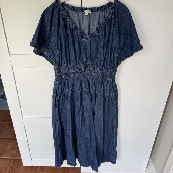Blue Midi Denim Dress - Picture 2 of 10